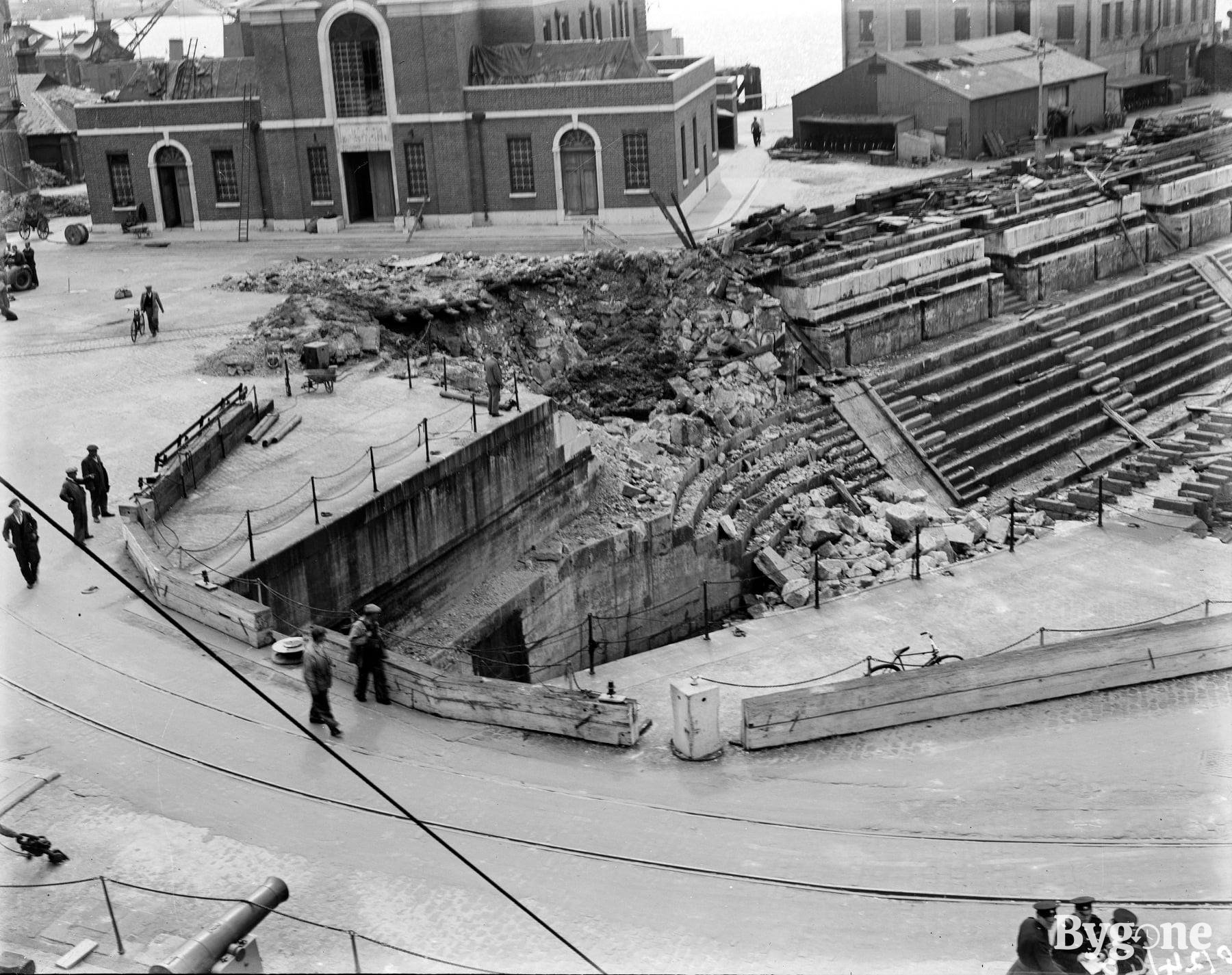Bomb Damage at No. 1 Dry Dock, 1940