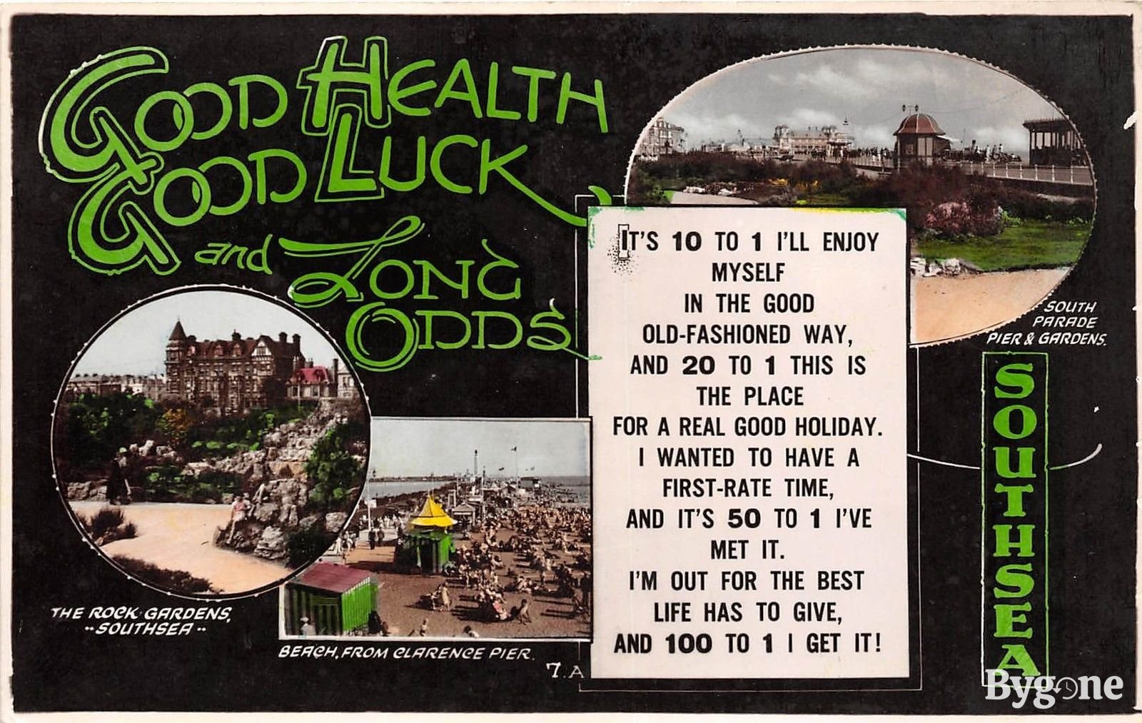 Good Health, Good Luck & Long Odds, Southsea Postcard