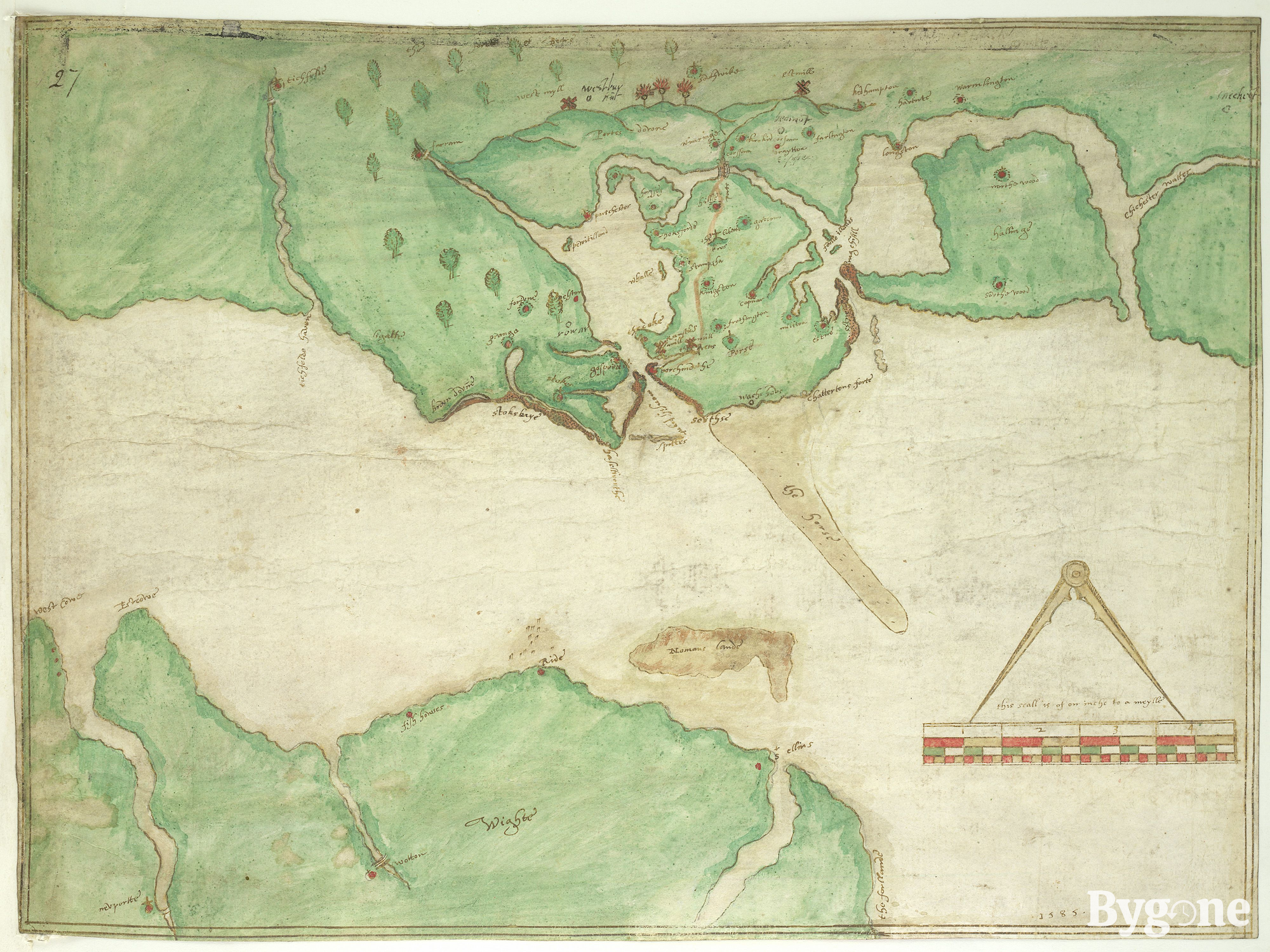 Map of Portsmouth, 1585