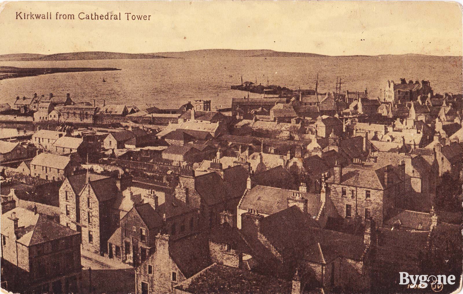 View from Cathedral Tower, Kirkwall, Orkney, Scotland.