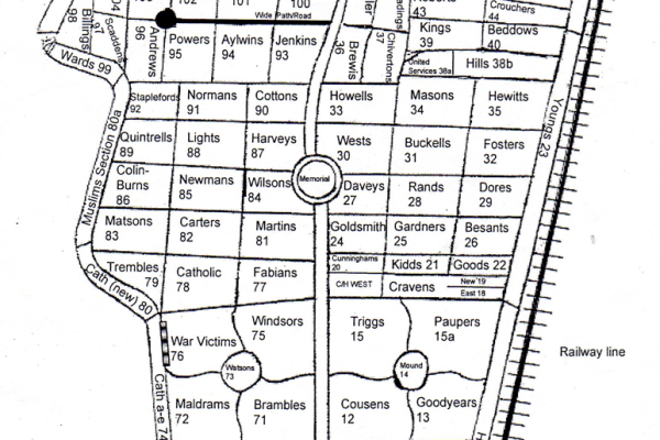 Plan of Kingston Cemetery, Portsmouth